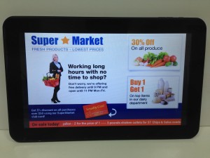 Tablet Digital Signage Supermarket
