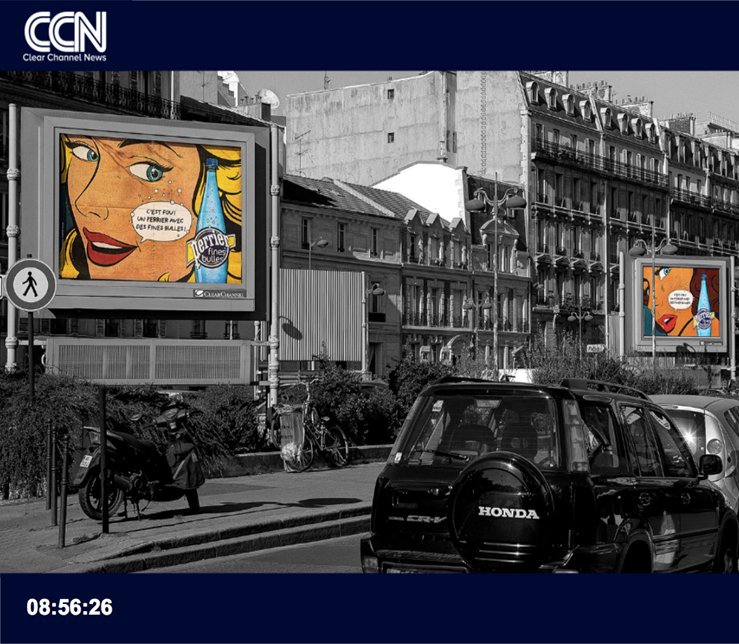 Digital signage of Clear Channel France