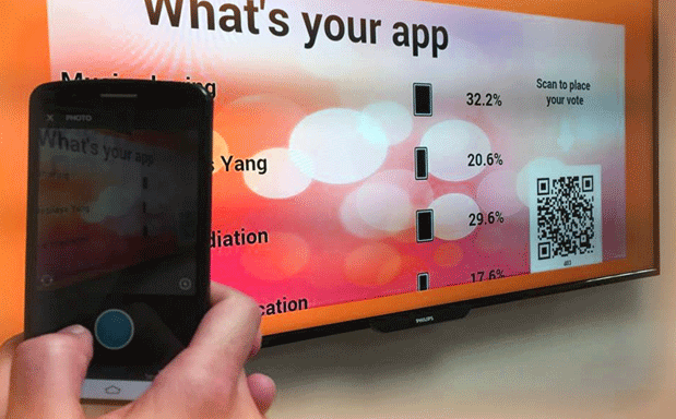 digital signage polls