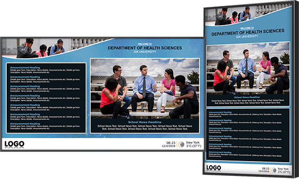digital signage for college