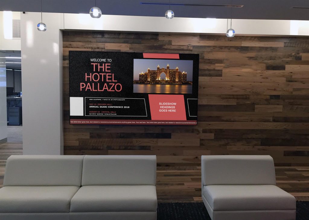 hotel digital sign