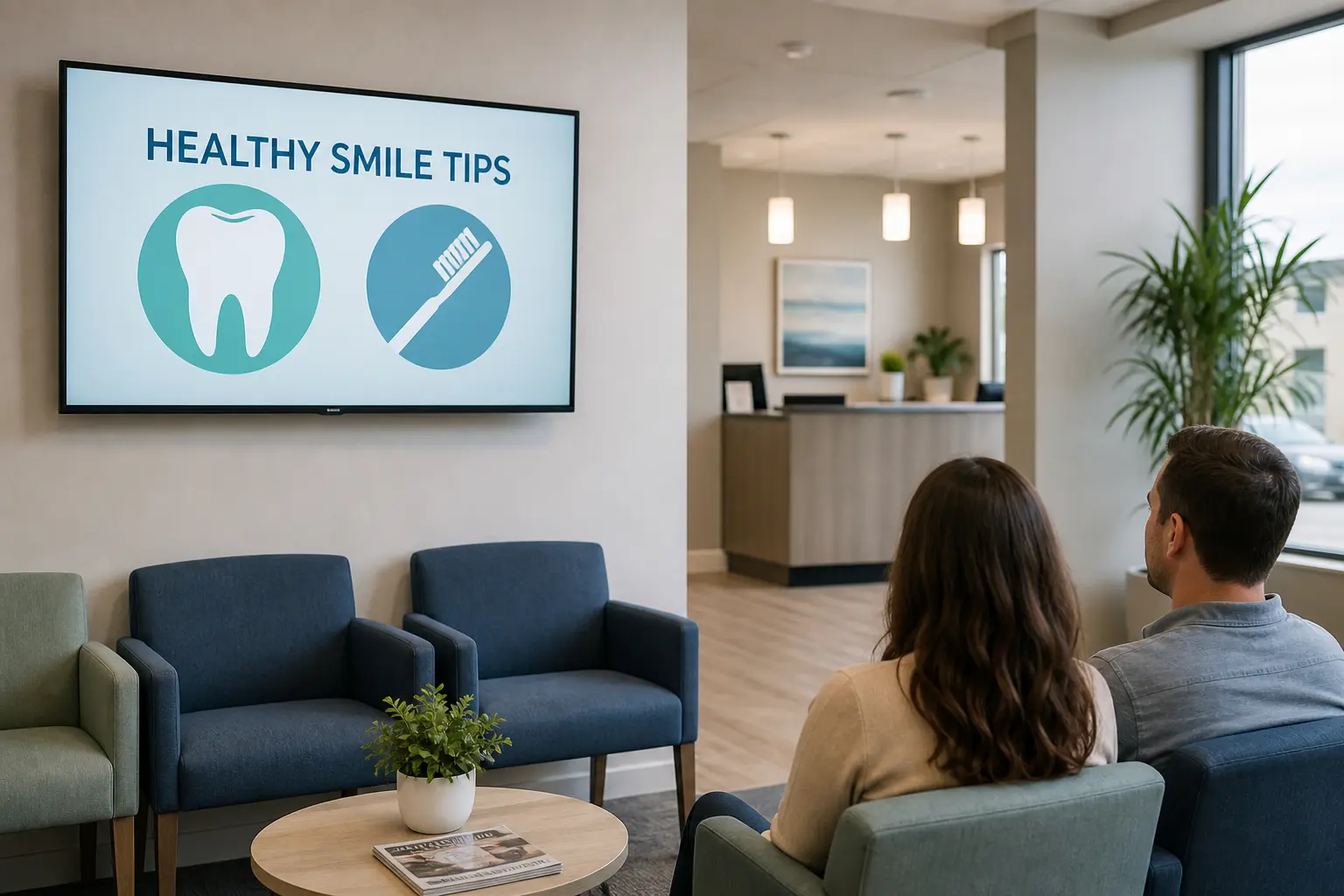 Waiting room TV for healthcare hero