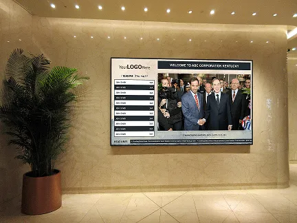 Digital signage for corporate communications Digital signage for corporate communications