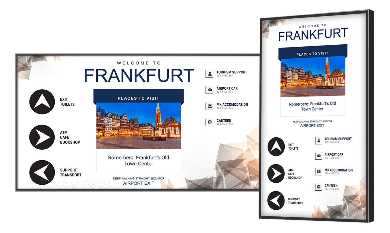 Digital signage for transportation Digital signage for transportation