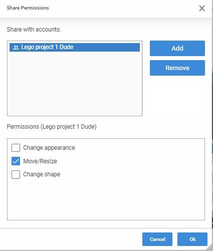 Set widget permissions