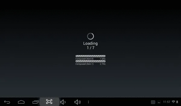 Android player loading page