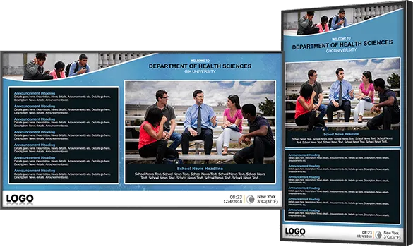 digital signage for college
