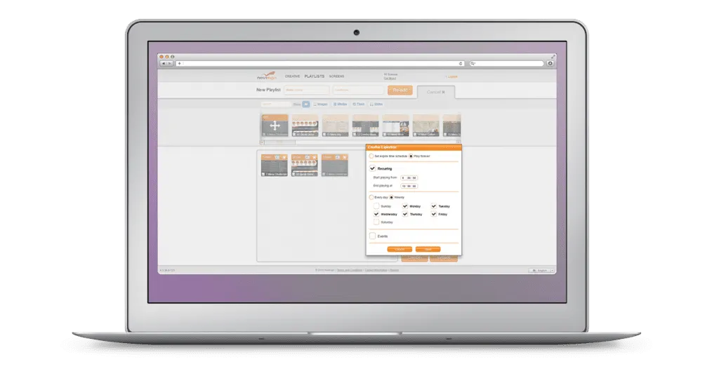 Digital signage scheduling