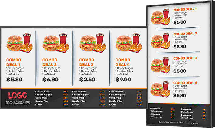 digital signage for fast food