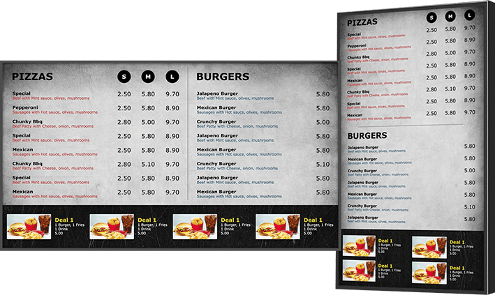 digital menu boards