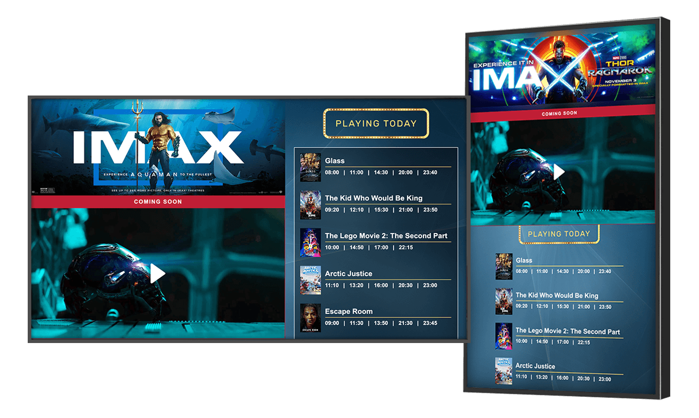 movie theater digital signage