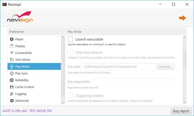 Windows app Play Mode settings Windows app Play Mode settings