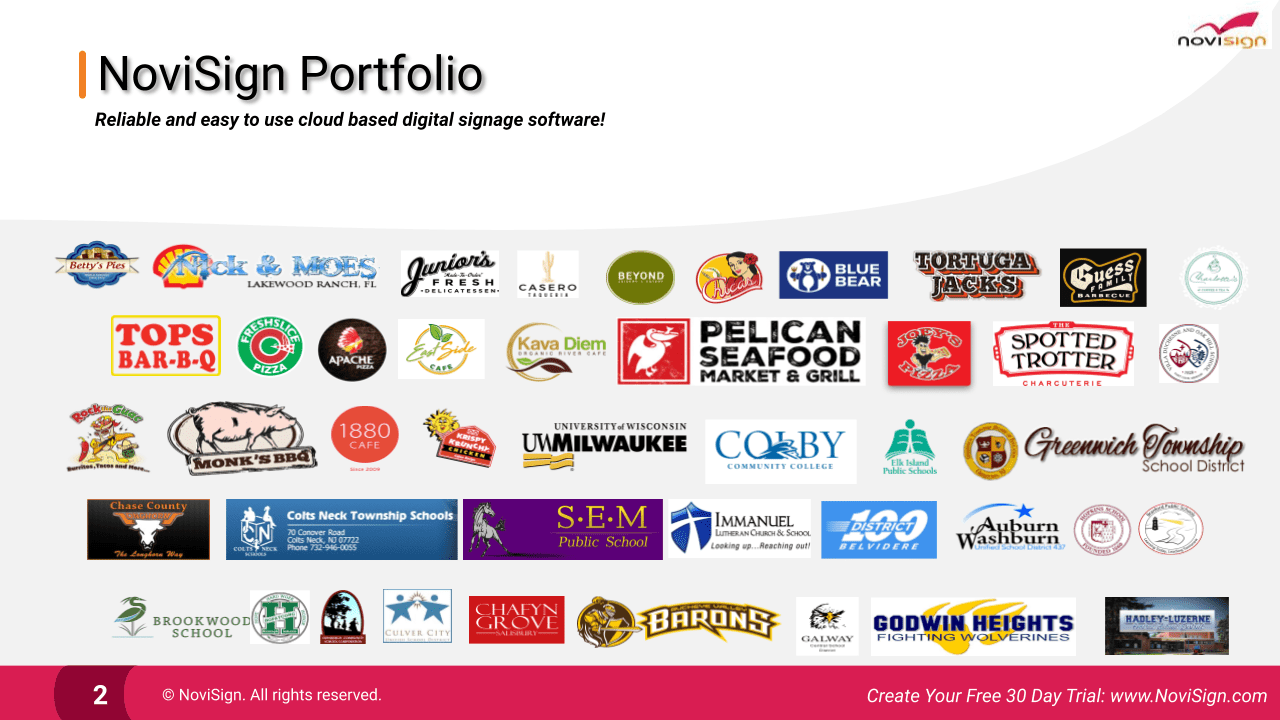 NoviSign Portfolio pptx 