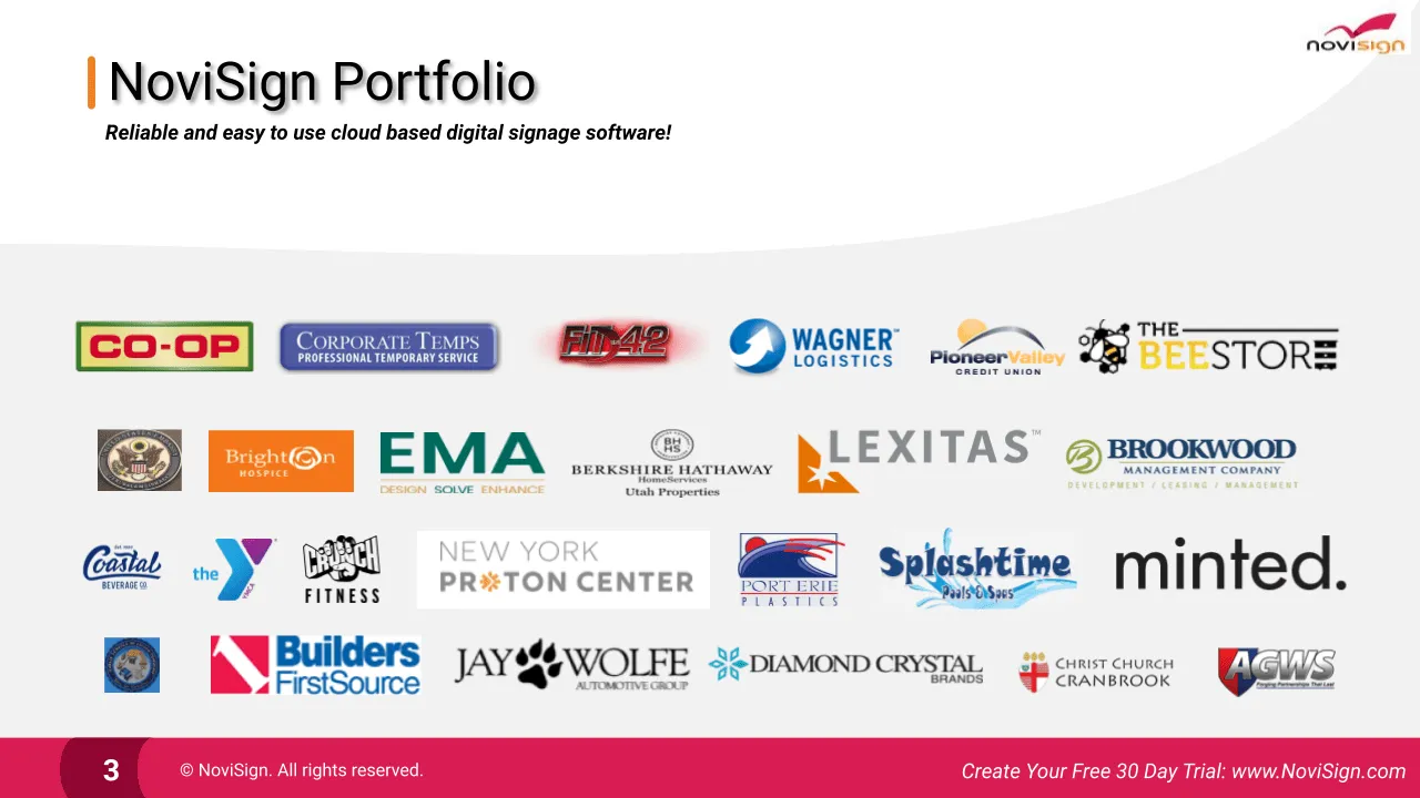 NoviSign Portfolio pptx 