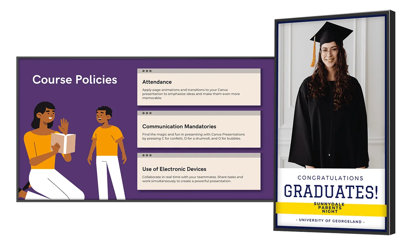 Digital signage for college Digital signage for college