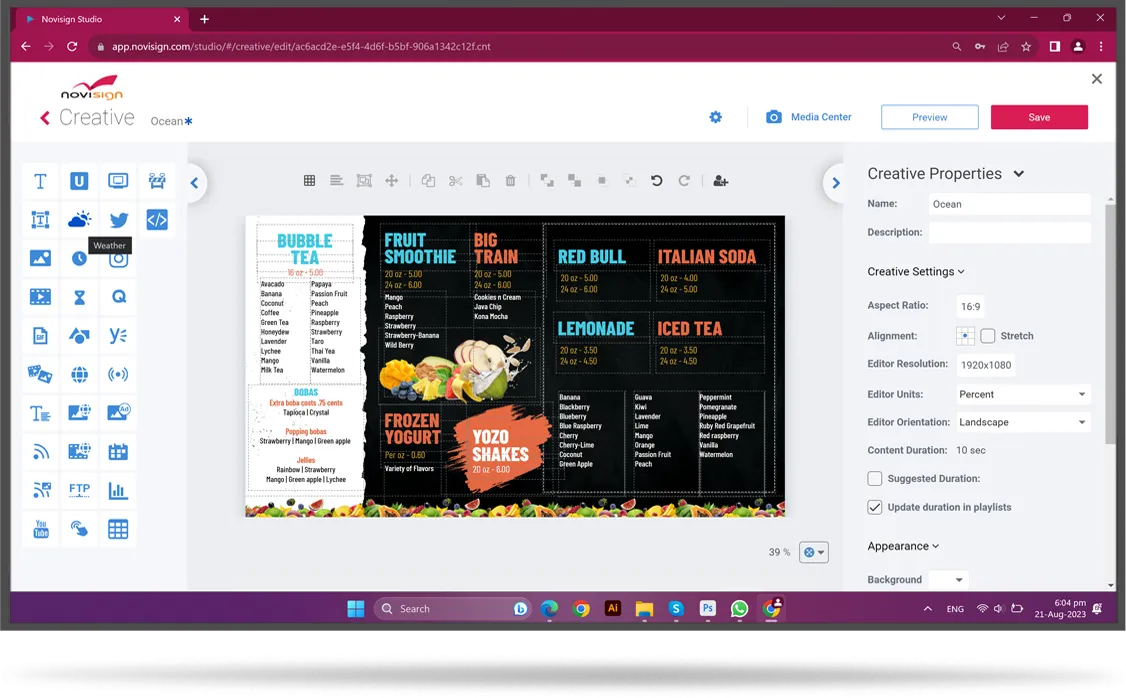 Digital signage widgets & apps Digital signage widgets & apps