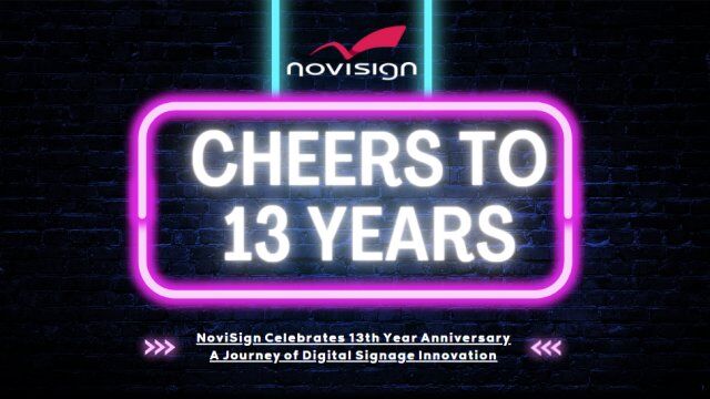 NoviSign 13 year anniversary