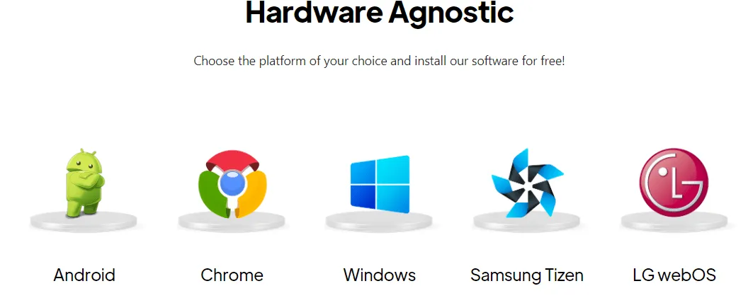 Multi platform digital signage