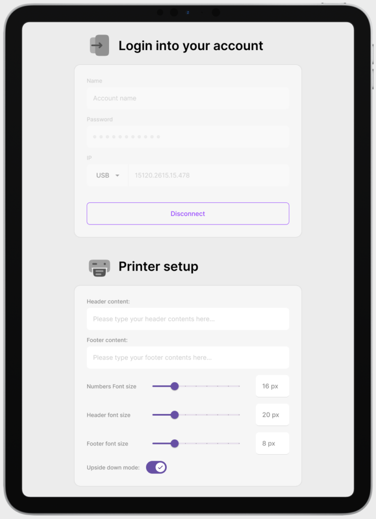 Vertical kiosk with printer