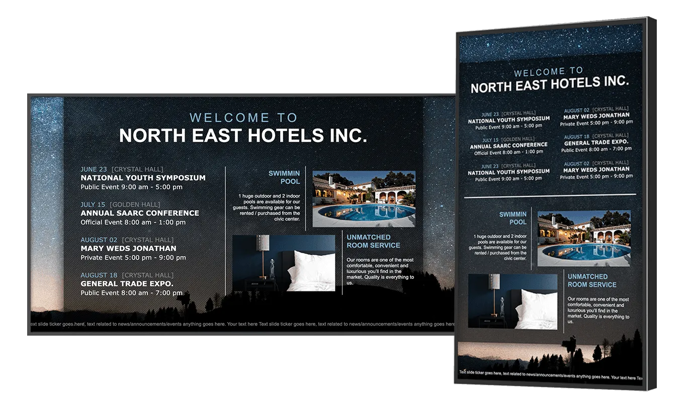 Hotel Digital Signage Hotel Digital Signage