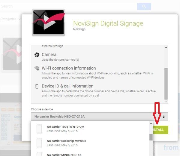 Clicking the "Install" button to upgrade Remote Google update app