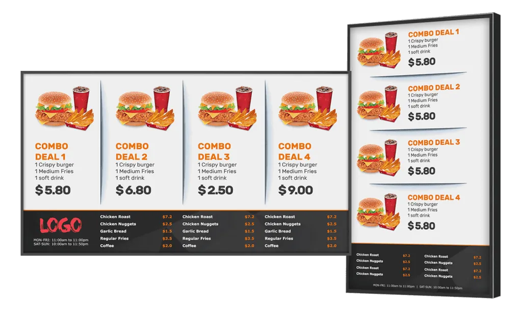 QSR Menu board QSR Menu board