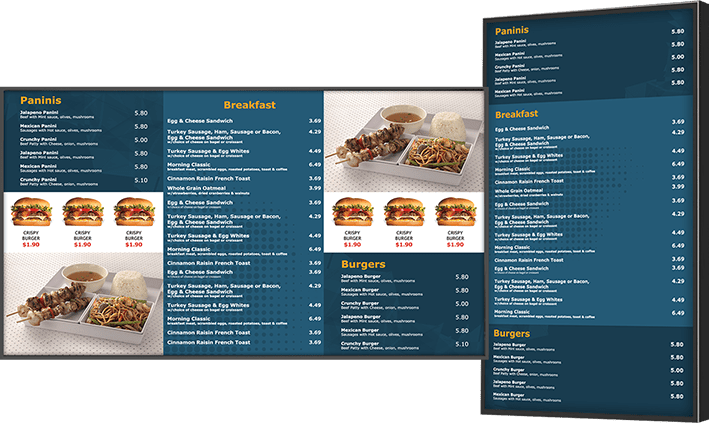 digital menus