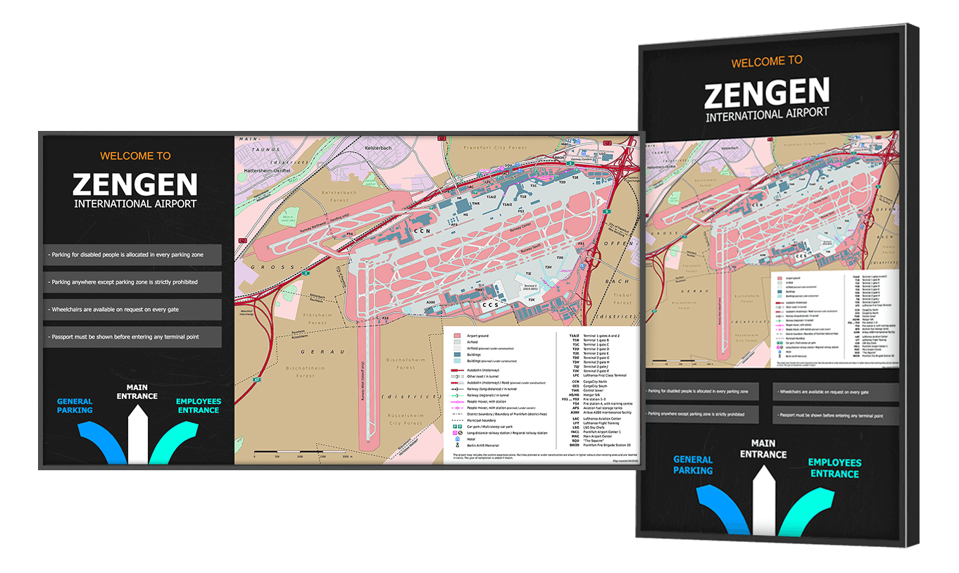 Digital signage for airports Digital signage for airports