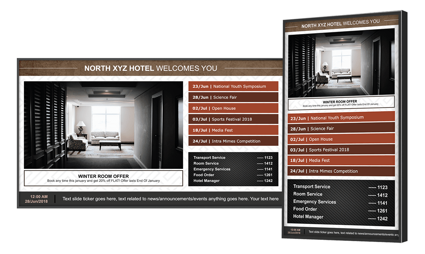 Hotel Information Sign