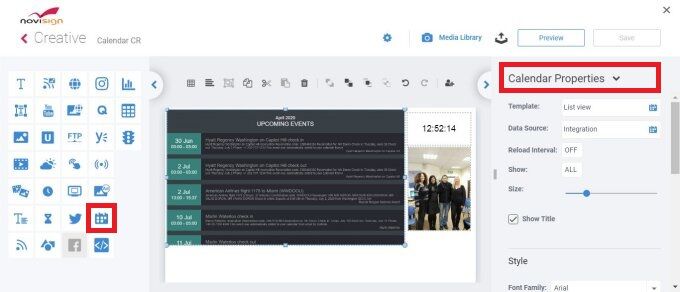 Calendar widget Calendar widget
