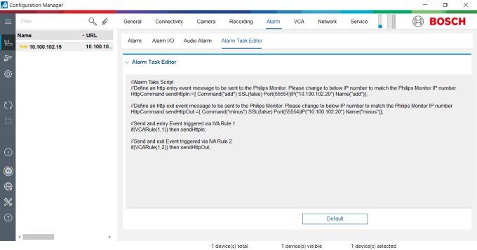 Bosch Alarm task editor Bosch Alarm task editor