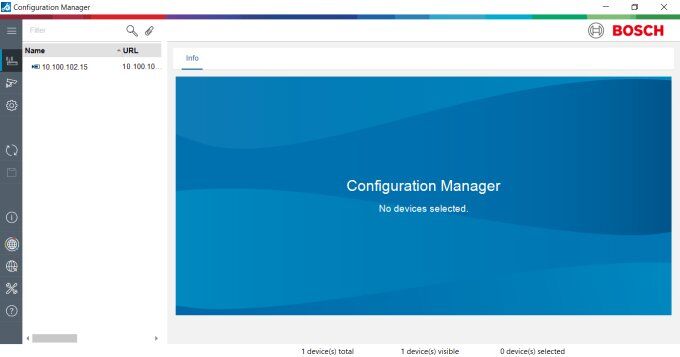 Bosch Configuration Manager Bosch Configuration Manager