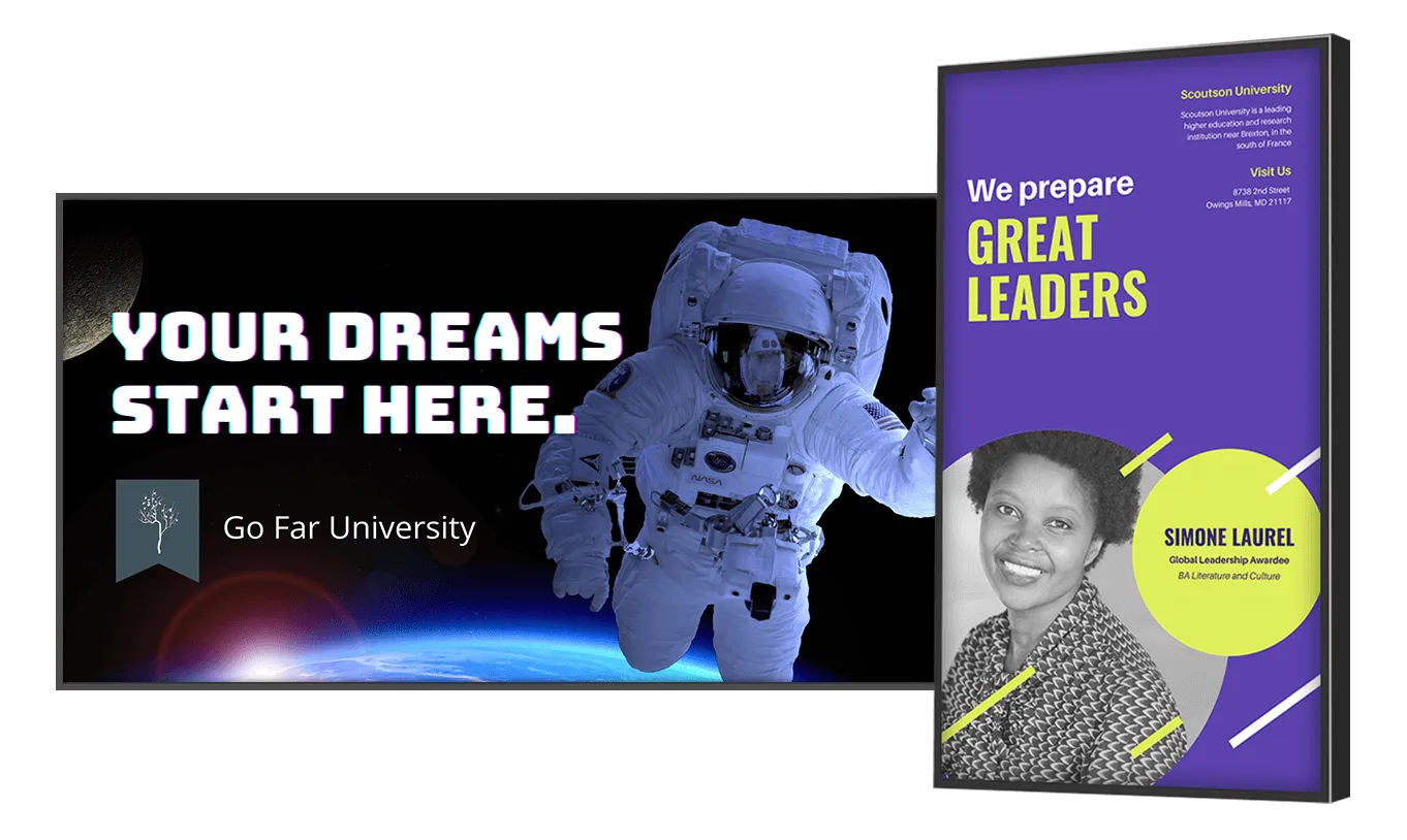 College digital signage