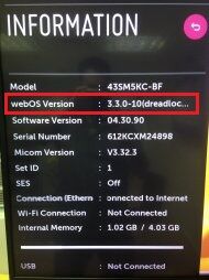 LG Information menu