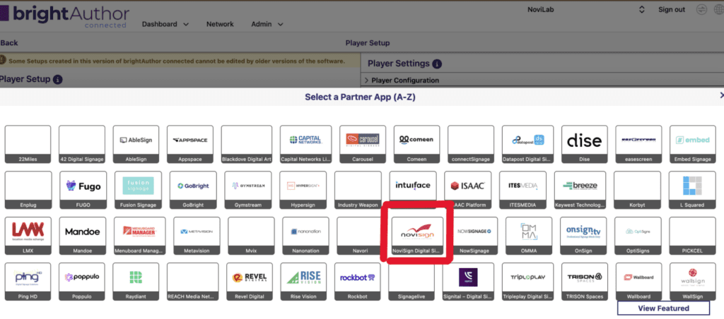 Selecting Partner App publishing mode