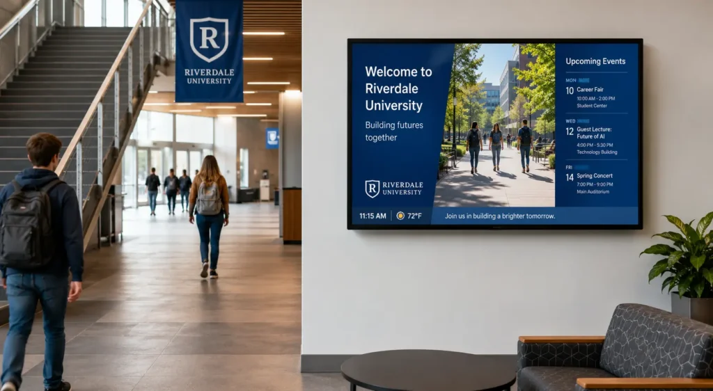 Campus digital signage benefits