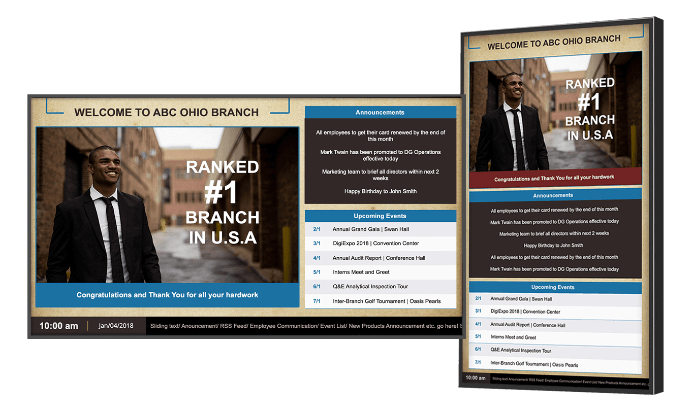 Digital signage for employees