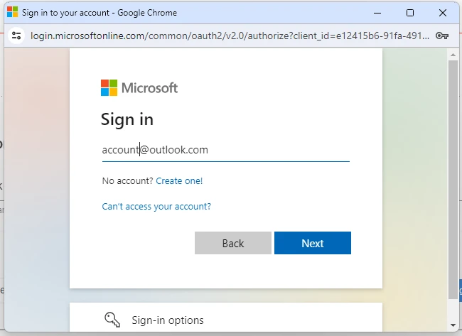 Outlook calendar