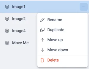 Layer submenu