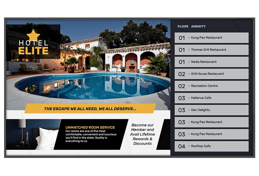 Digital Signage for Hotels