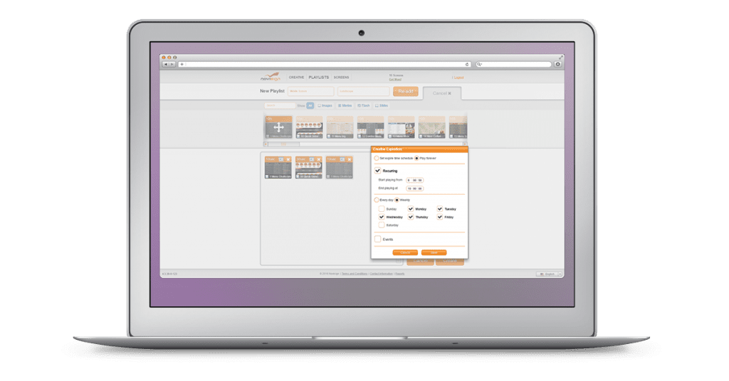 Digital signage scheduling