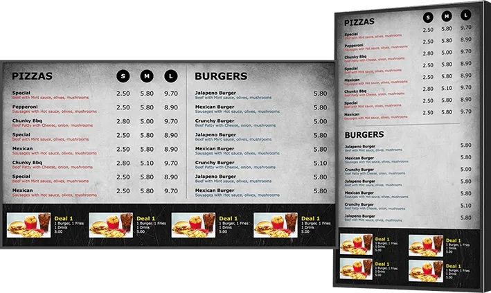 digital menu boards