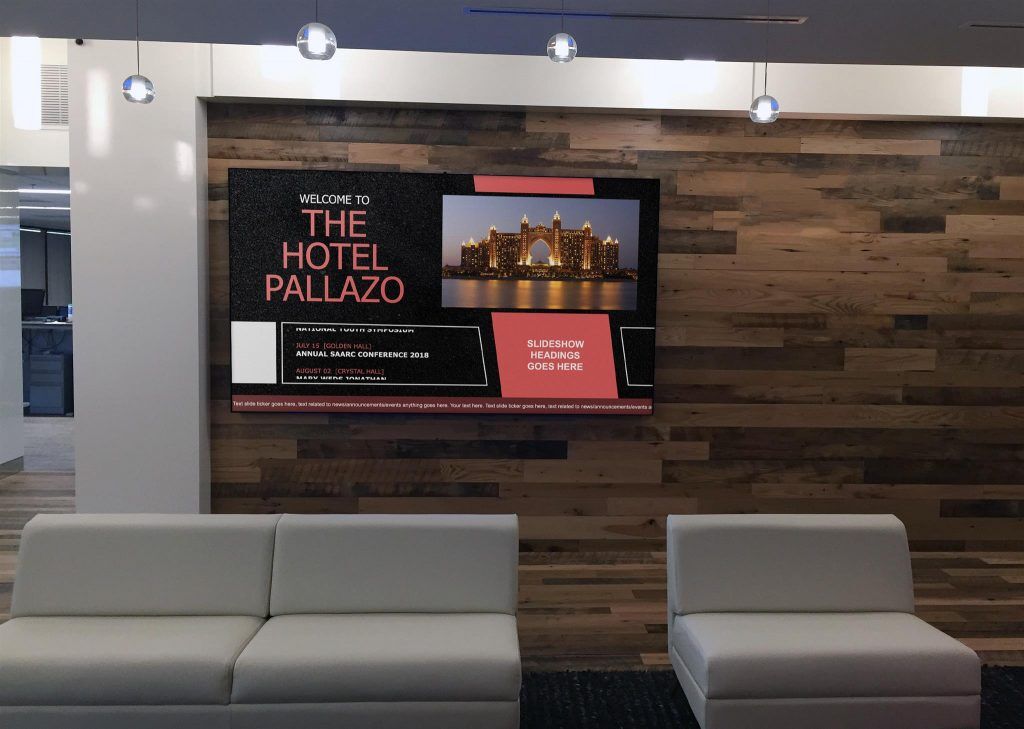 hotel digital sign
