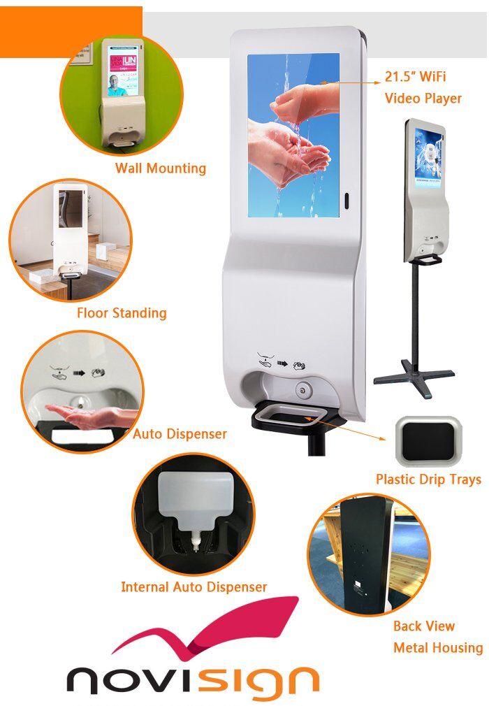 NoviTizer - hand sanitizer digital signage NoviTizer - hand sanitizer digital signage