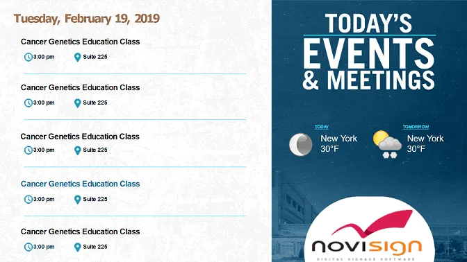 event listing digital signage