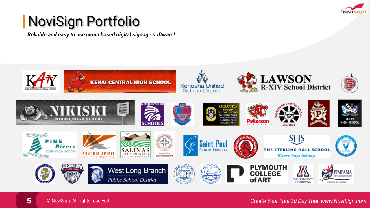 NoviSign Portfolio pptx 