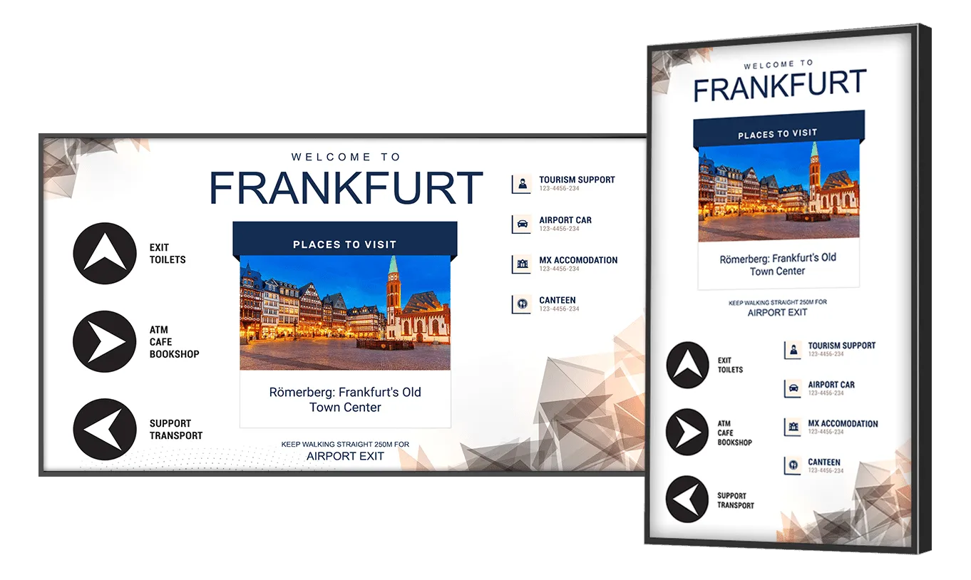 Digital signage for transportation