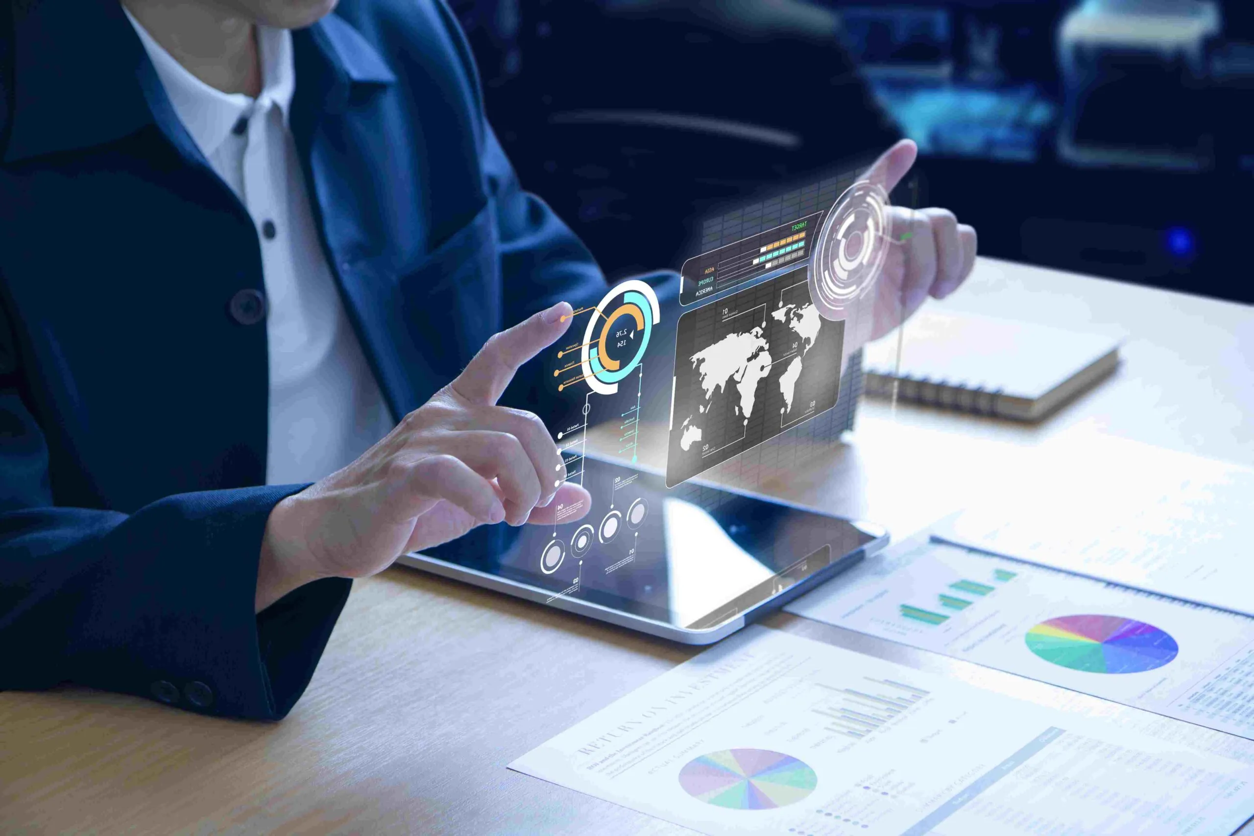 business man expanding futuristic virtual screen modern tablet ezgif com optijpeg scaled