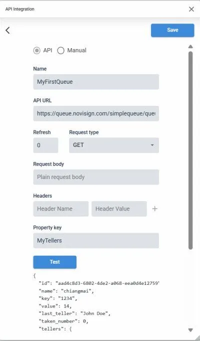 API queue integration