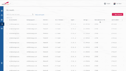 Admin 2.0 Accounts module animated